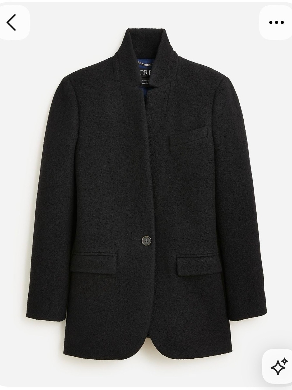 J. Crew Italian Boiled Wool Blazer Jacket- Single Button